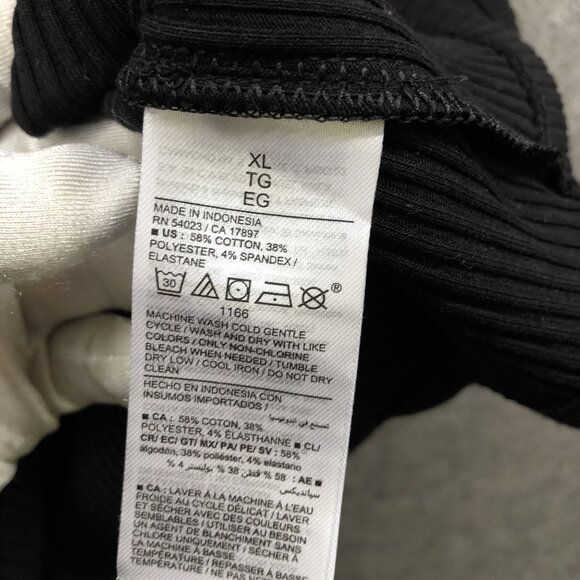 Old Navy Ribbed Tank Top Womens XL Black Square Neck Cropped - Picture 6 of 6